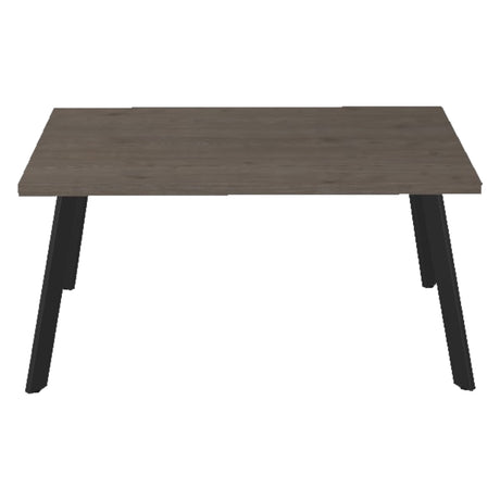 Table de salle à manger rectangulaire en mélamine brun grisâtre - Lydia