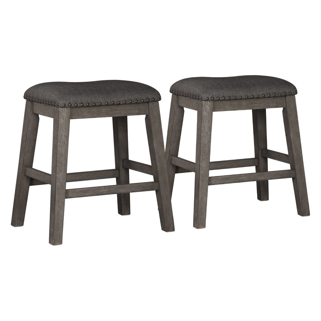 Ensemble de 2 tabourets de comptoir rembourrés - Caitbrook
