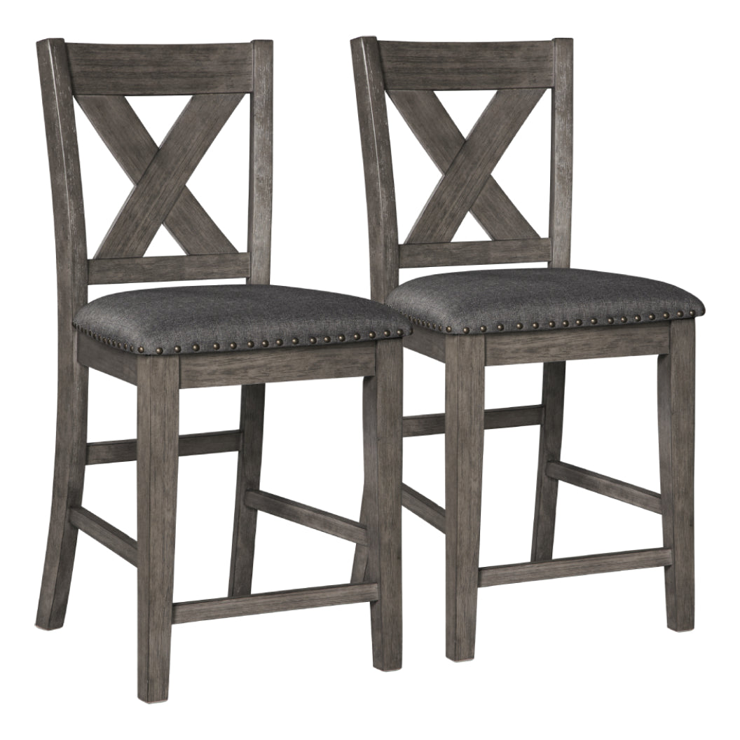 Ensemble de 2 tabourets de bar rembourrés - Caitbrook
