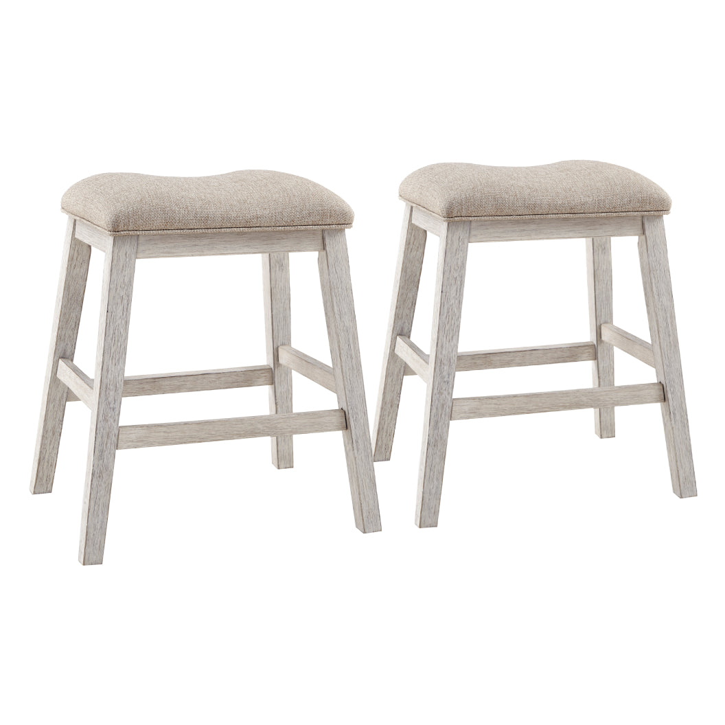 Ensemble de 2 tabourets de comptoir rembourrés - Skempton