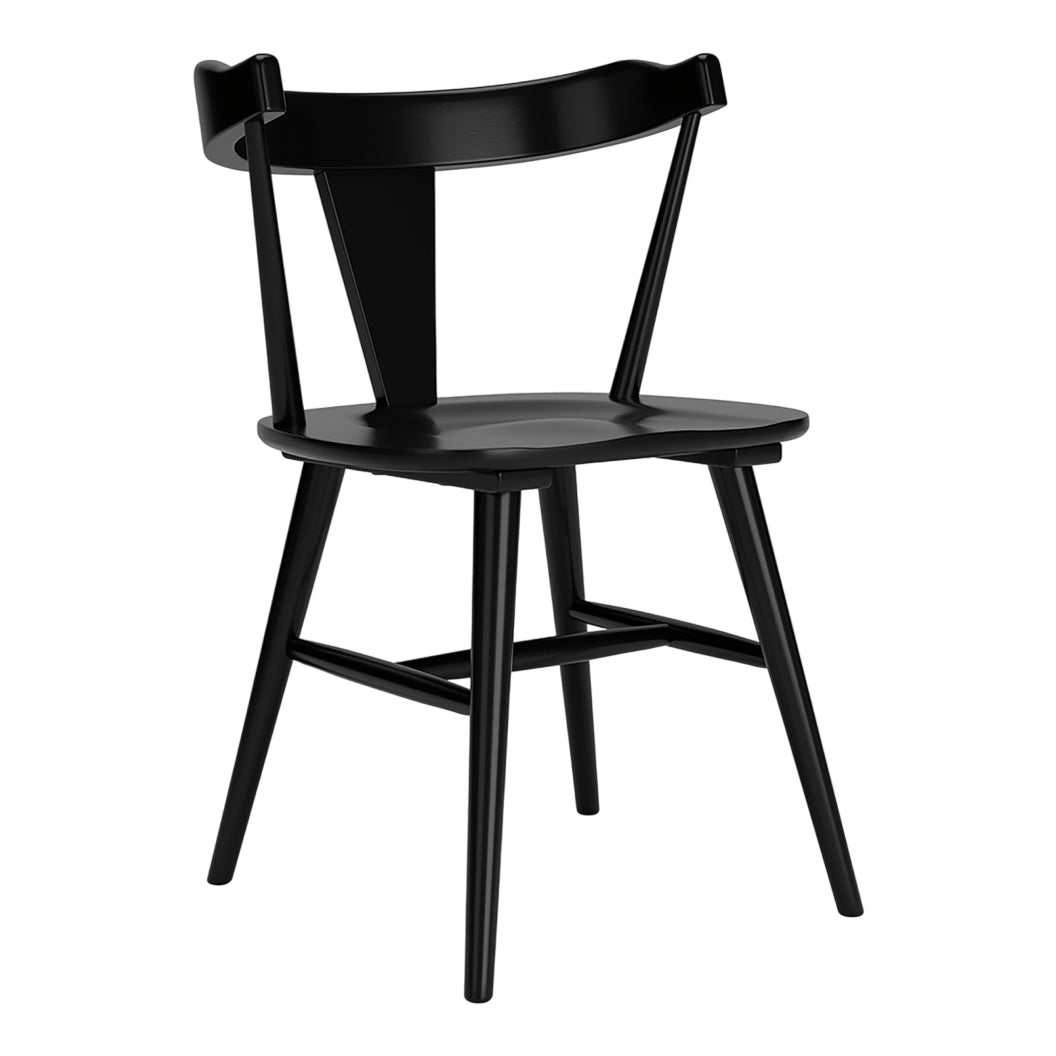 Ensemble de 2 chaises de salle à manger en bois noir - Gretlynn