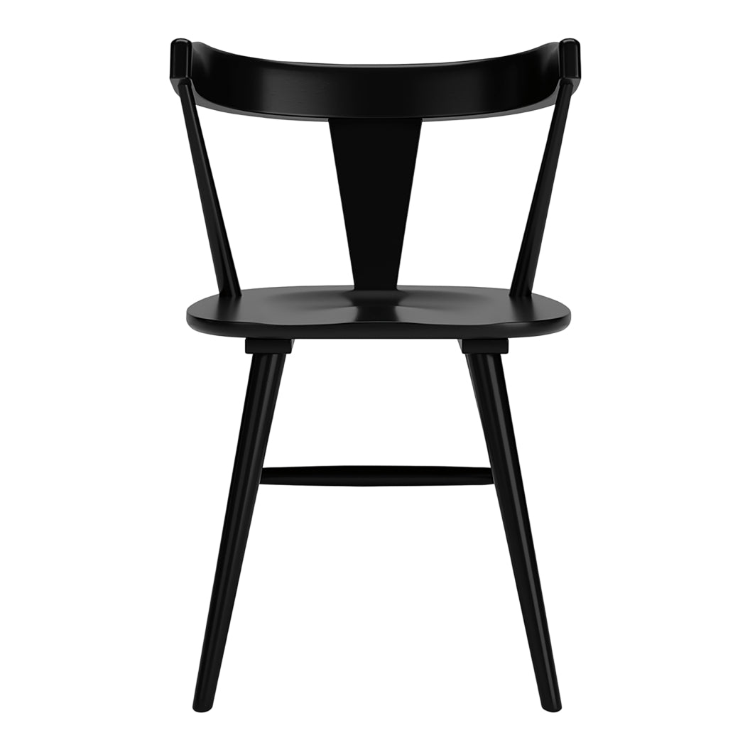 Ensemble de 2 chaises de salle à manger en bois noir - Gretlynn