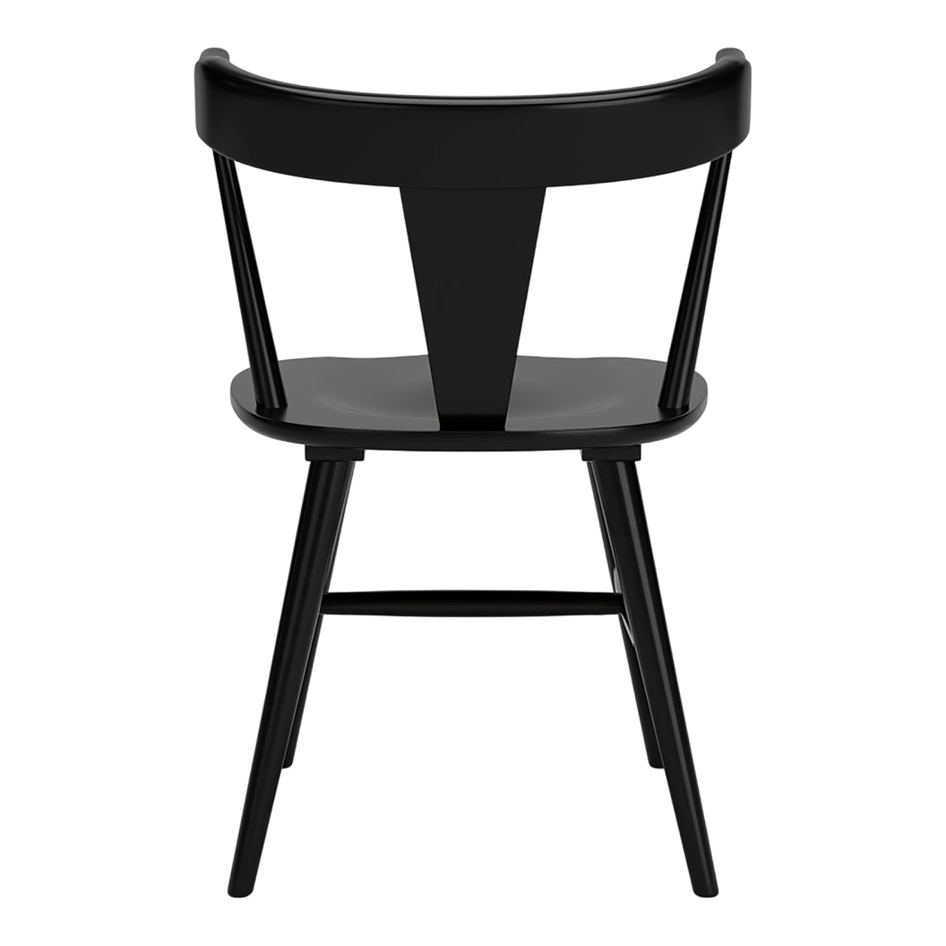 Ensemble de 2 chaises de salle à manger en bois noir - Gretlynn