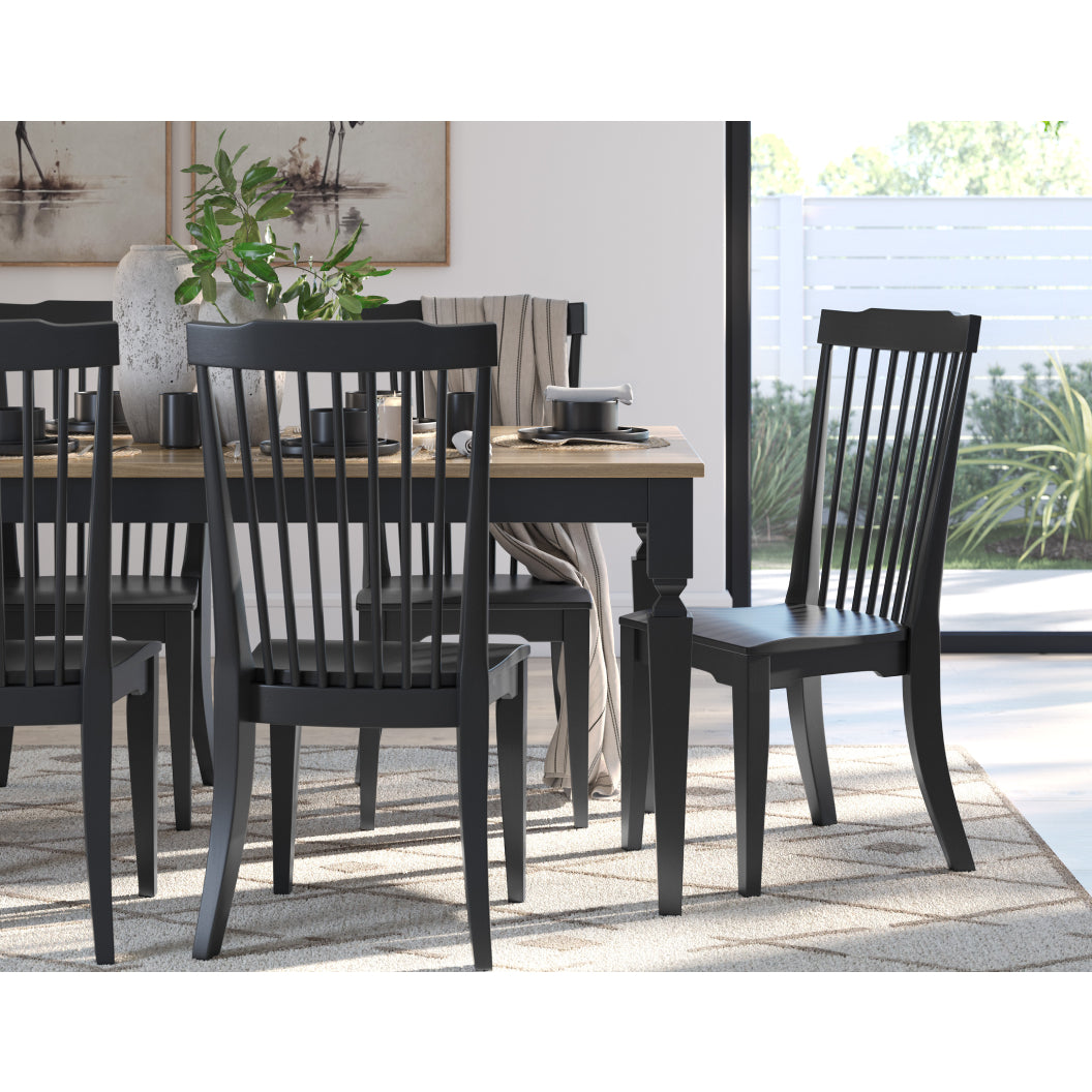 Ensemble de 2 chaises de salle à manger en bois noir - Brenkerton