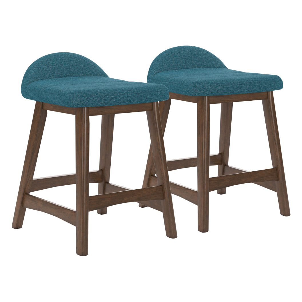 Ensemble de 2 tabourets de bar rembourrés - Lyncott