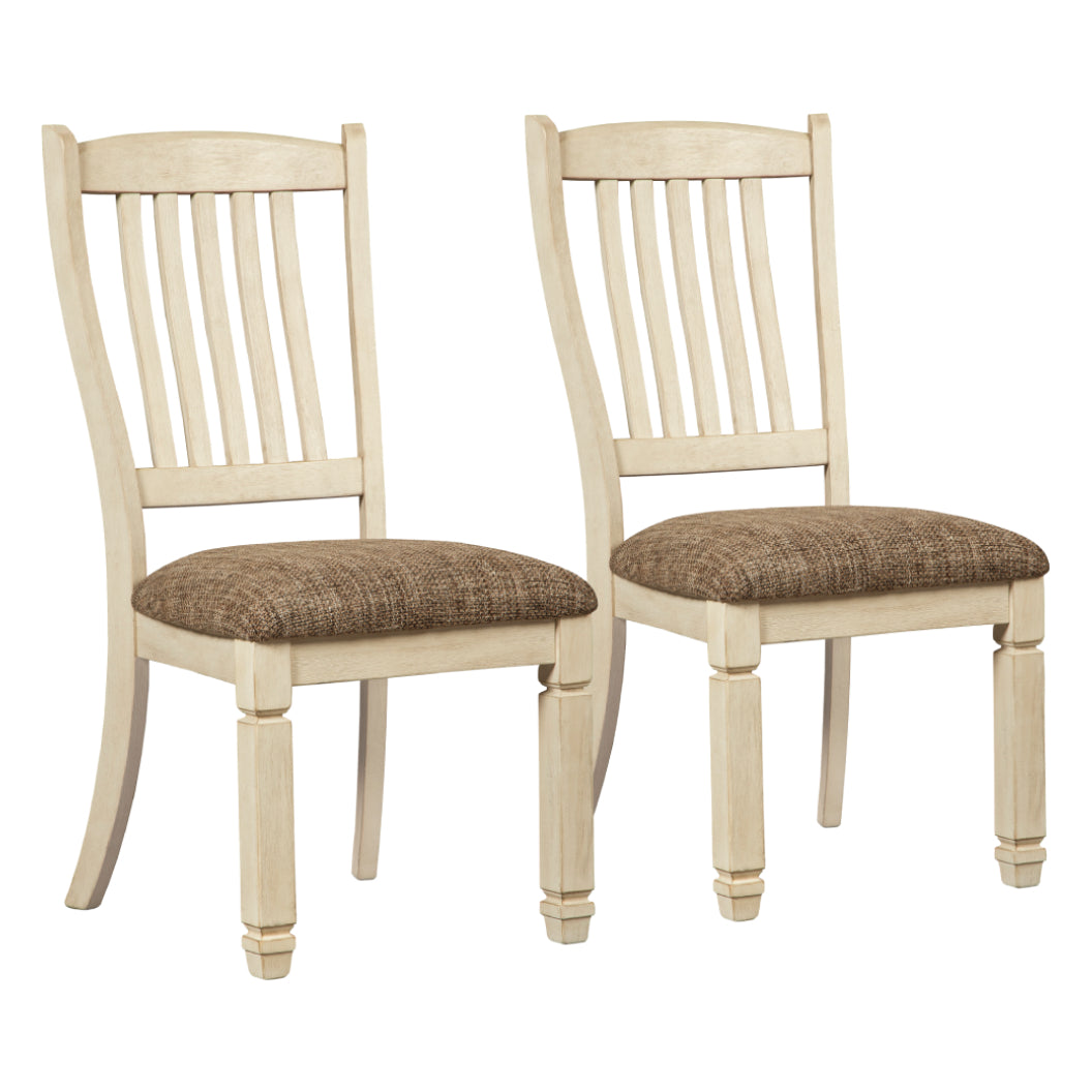 Ensemble de 2 chaises de salle à manger en bois avec assise rembourrée - Bolanburg