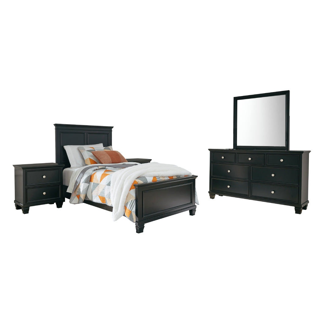 Mobilier de chambre à coucher 5 pièces Lit Simple - Lanolee