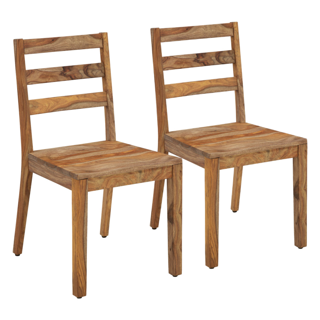 Ensemble de 2 chaises de salle à manger en bois naturel - Dressonni