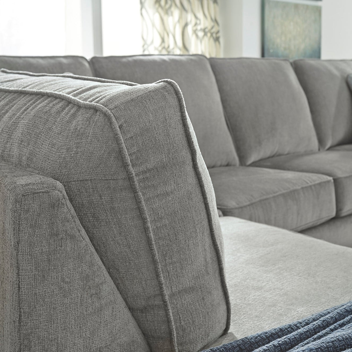 Sofa-lit chaise longue en tissu gris pâle avec matelas mousse mémoire - Altari