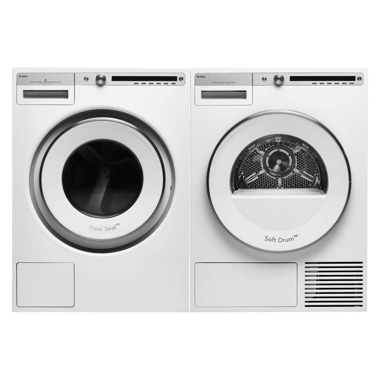 Ensemble de buanderie à chargement frontal blanc