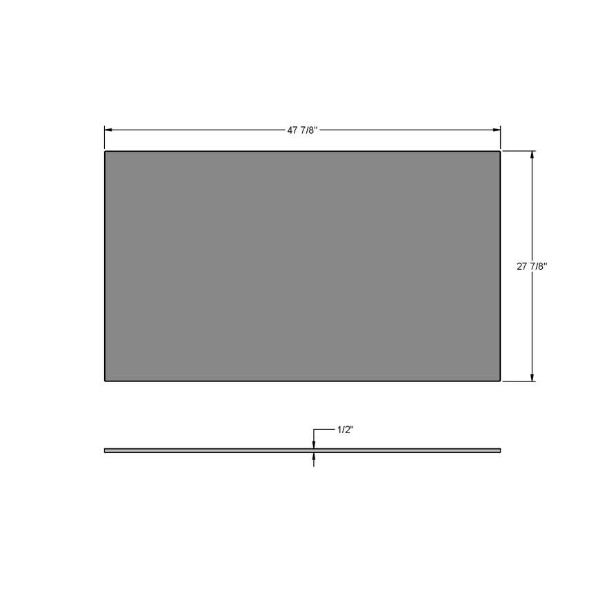 Table de salle à manger style pub en verre d'apparence pierre brune - Harrison