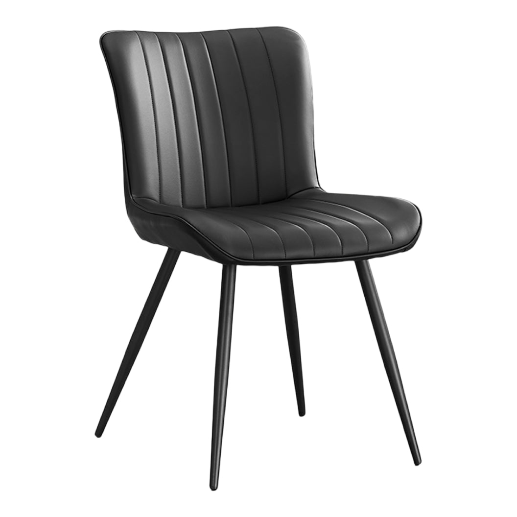 Ensemble de 2 chaises de salle à manger rembourrées aspect cuir - I 1130-1131