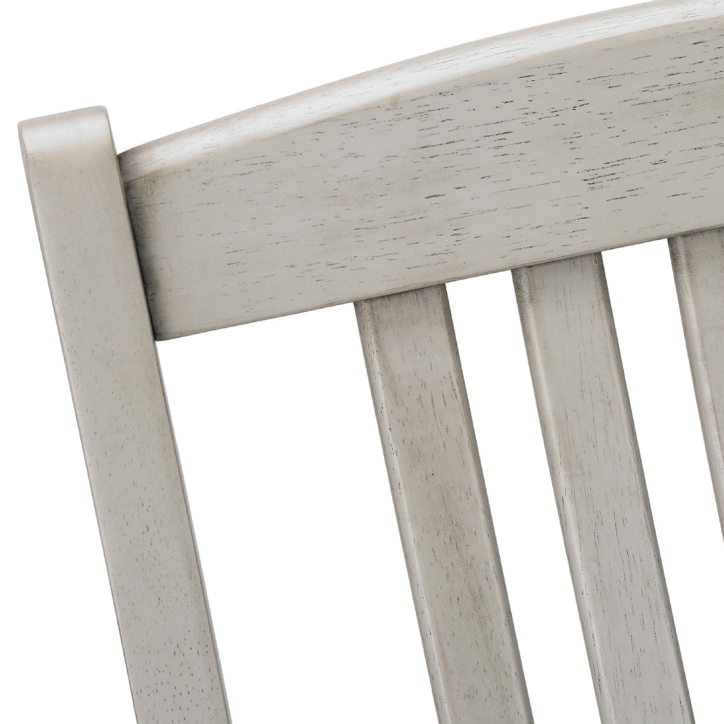 Ensemble de 2 chaises de salle à manger en bois avec assise rembourrée en tissu gris - I 1256