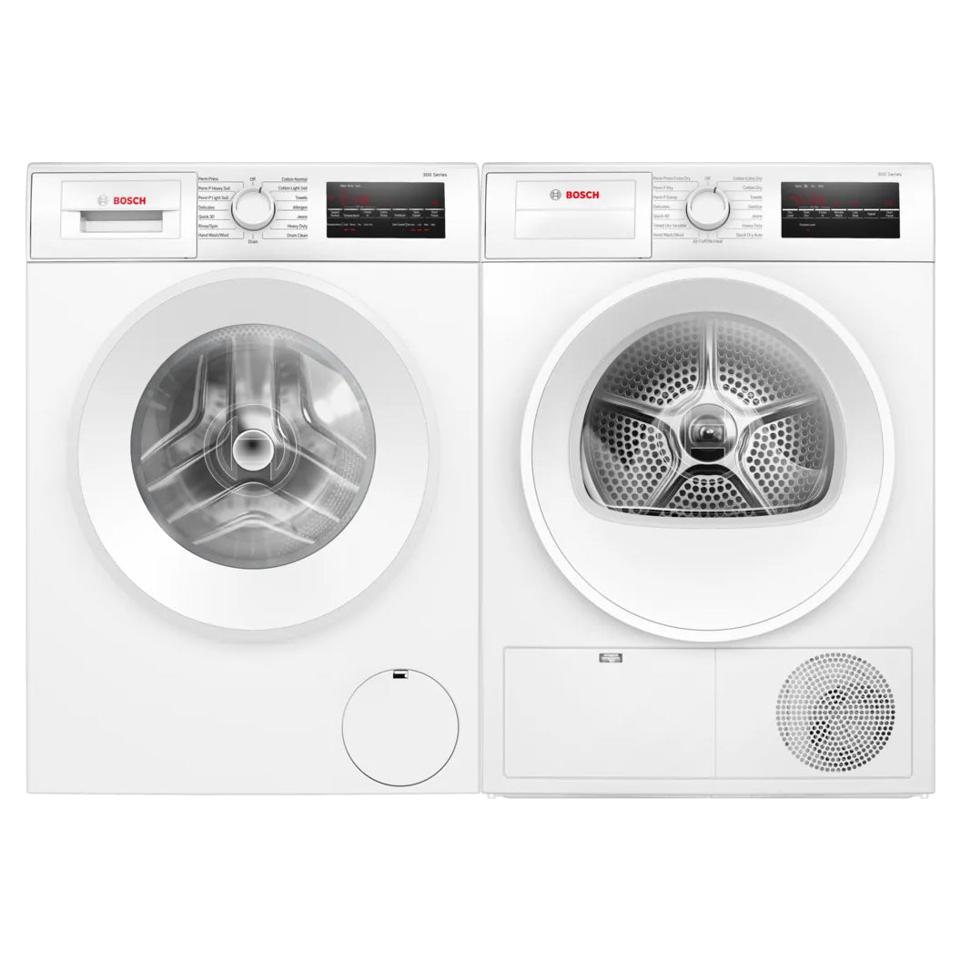 Ensemble de buanderie compact à chargement frontal 24 po, 2,2 pi³ / 4,0 pi³ Blanc - Série 300