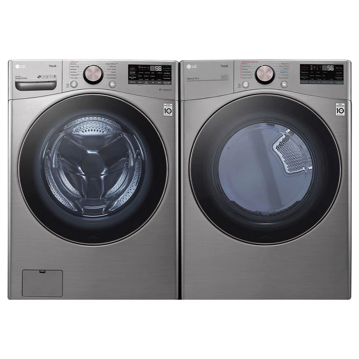 Ensemble de buanderie à chargement frontal acier graphite - 3850V