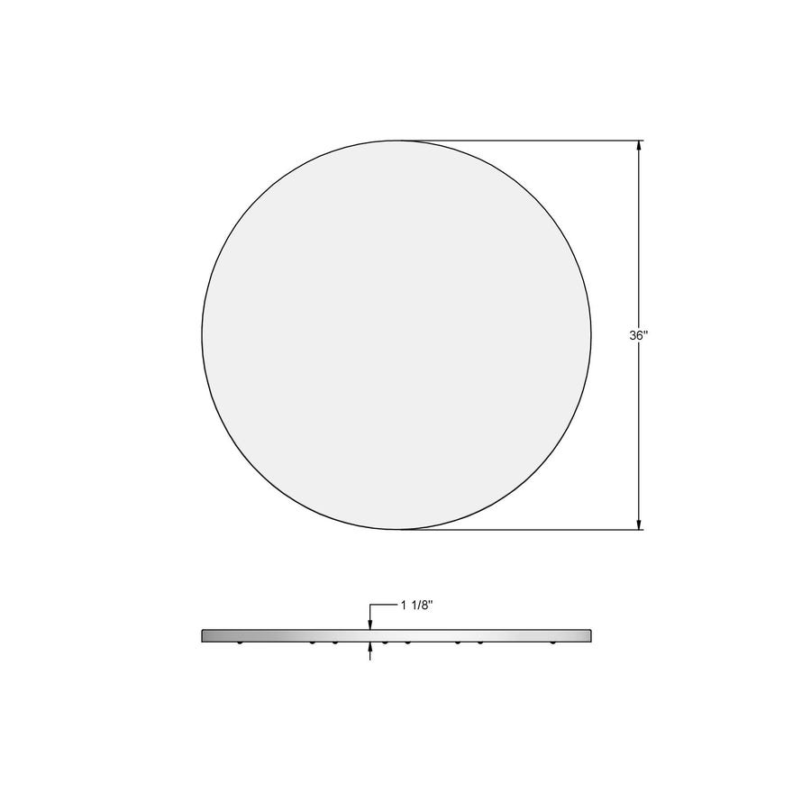 Table de salle à manger ronde en bois de merisier brun vieilli - Norcross