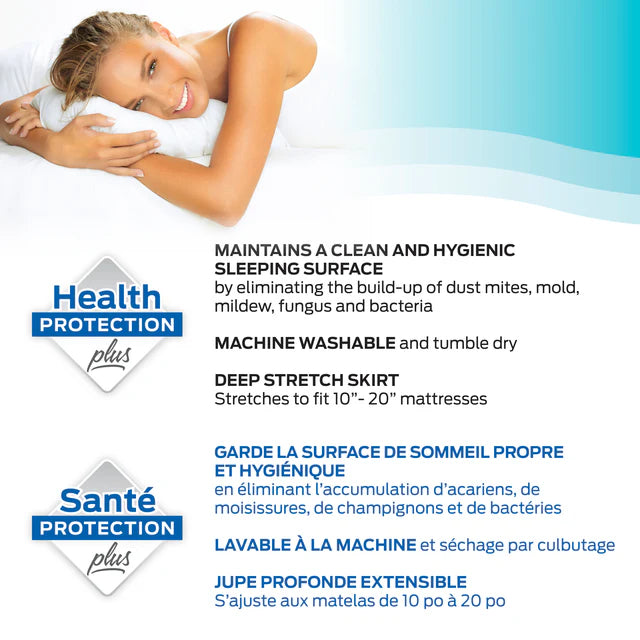 Protège-matelas confort réversible & imperméable en 5 grandeurs - Coussiné & Luxueux