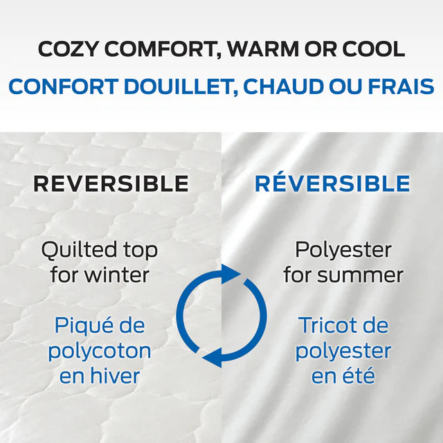 Protège-matelas confort réversible & imperméable en 5 grandeurs - Coussiné & Luxueux