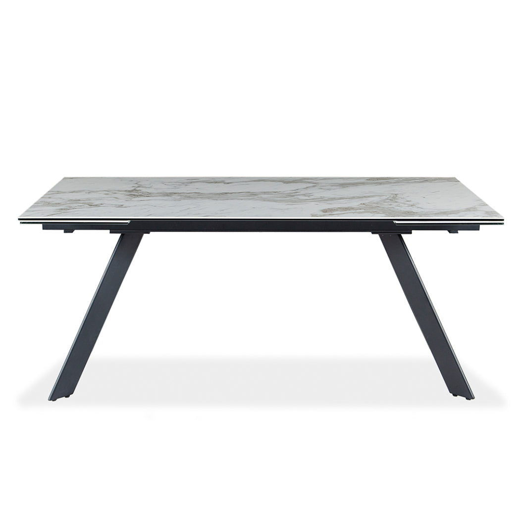 Table de salle à manger rectangulaire avec rallonge en céramique - Oliver