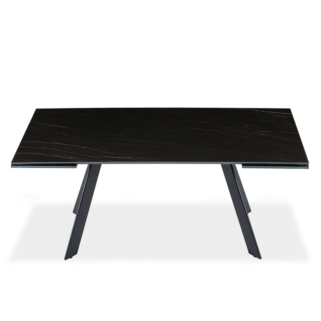 Table de salle à manger rectangulaire avec rallonge en céramique - Oliver