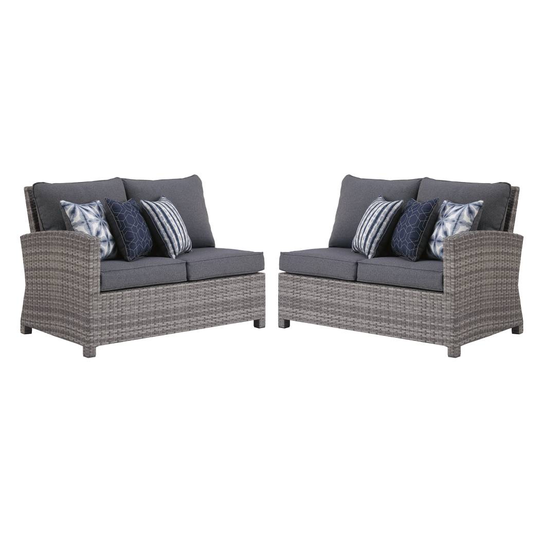 Sectionnel extérieur 4 morceaux en résine gris - Salem Beach