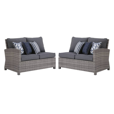 Sectionnel extérieur 4 morceaux en résine gris - Salem Beach