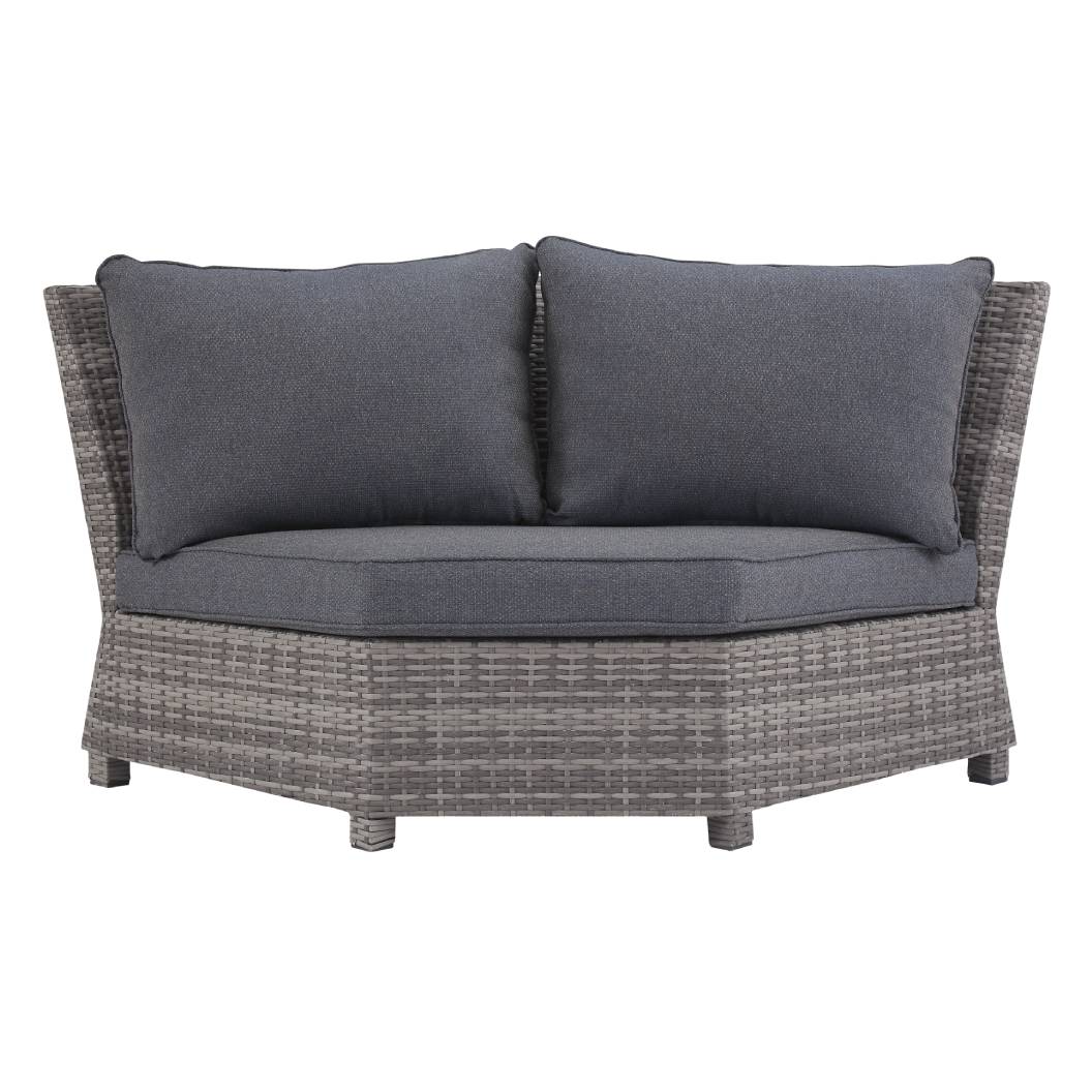 Sectionnel extérieur 4 morceaux en résine gris - Salem Beach