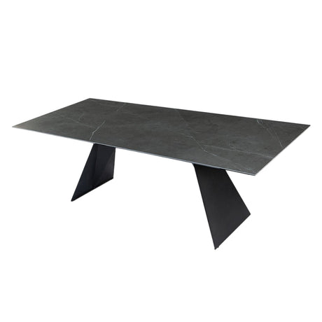Table de salle à manger de forme rectangulaire avec pattes en métal - Hugo