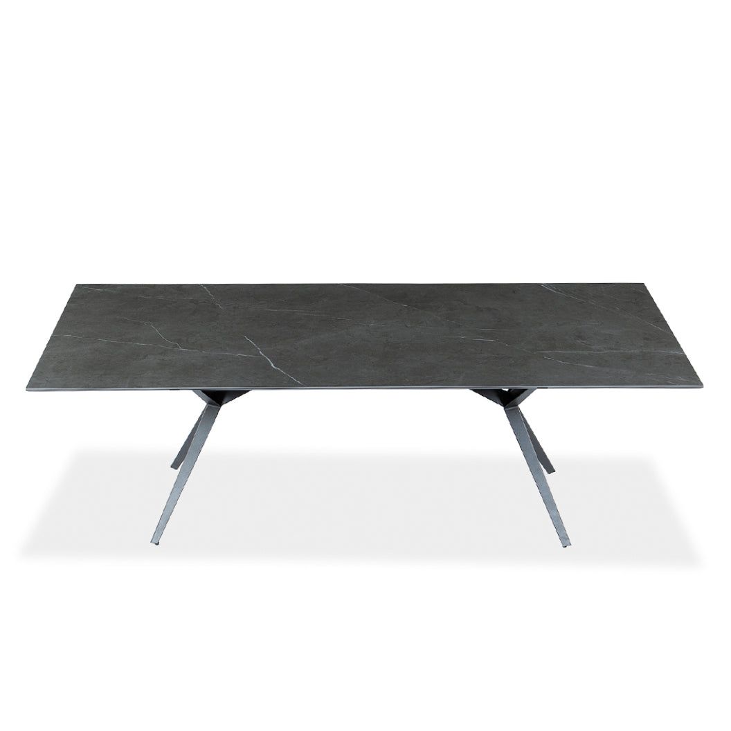 Table de salle à manger rectangulaire en céramique avec métal - Urby