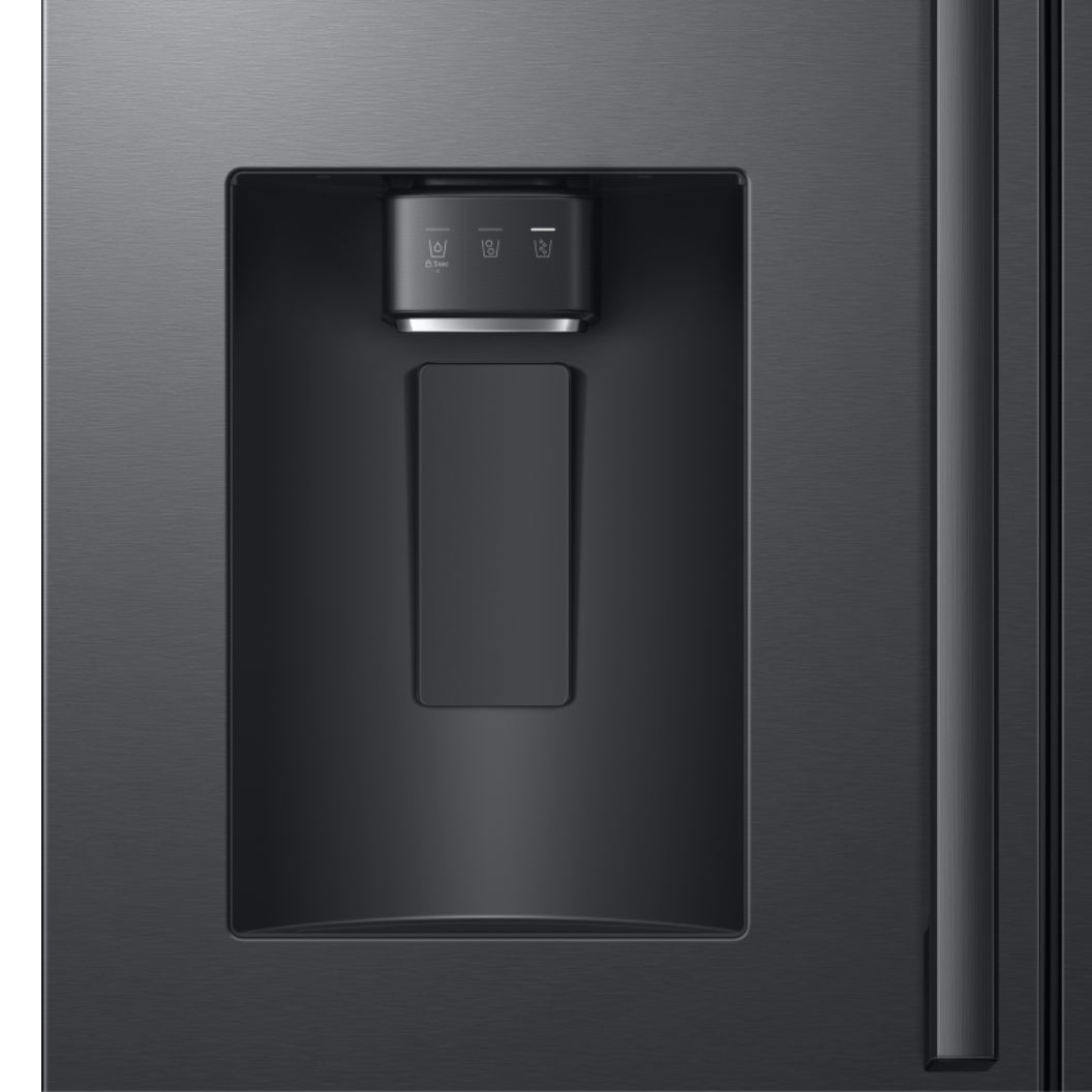 Réfrigérateur à portes françaises 36 po, 29 pi³ Acier noir mat avec Distributeur d'eau/glaçons Sphere Ice™ - Série Bespoke