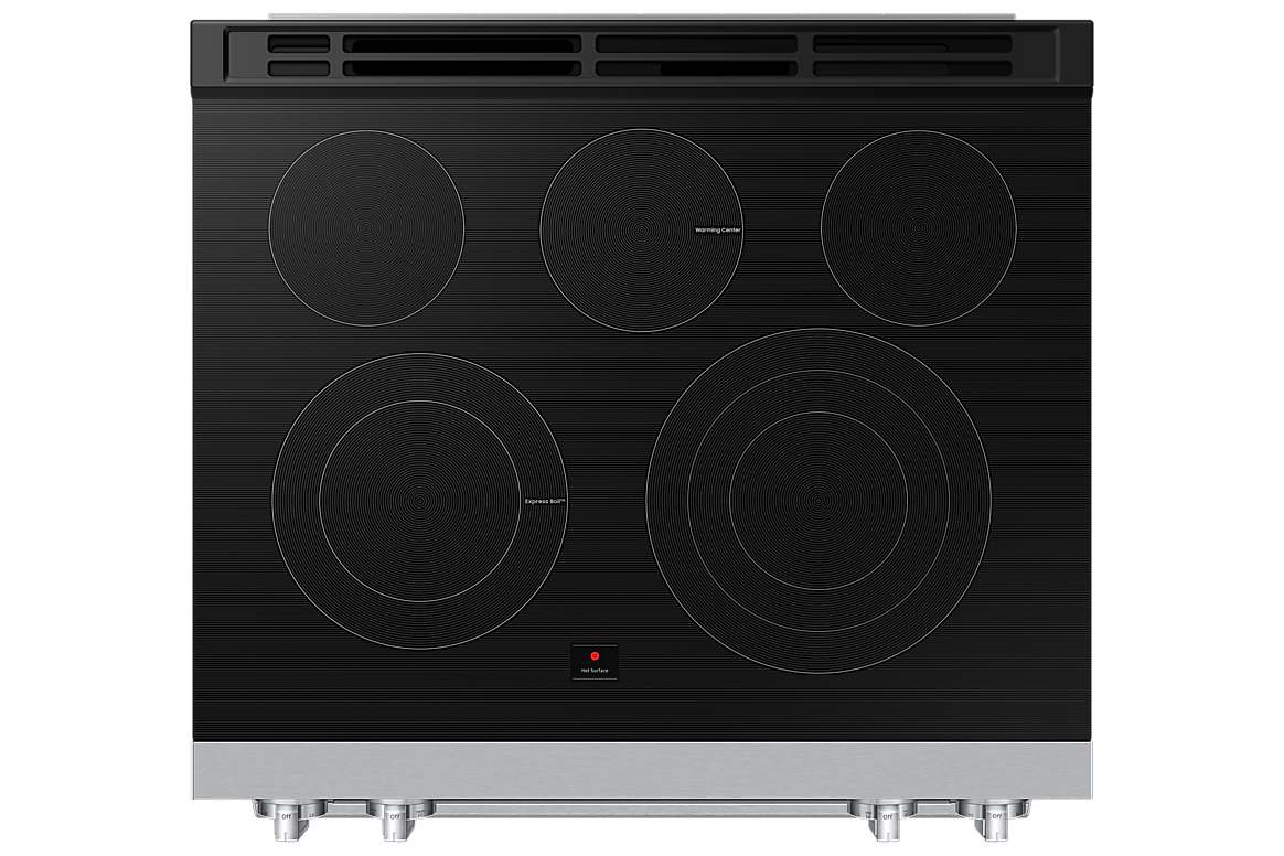 Cuisinière électrique encastrable 30 po, convection véritable Air Fry 6,3 pi³ Blanc