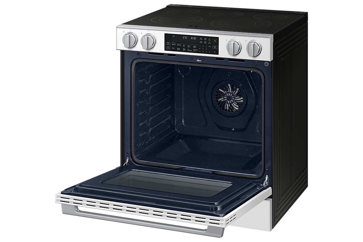 Cuisinière électrique encastrable 30 po, convection véritable Air Fry 6,3 pi³ Blanc