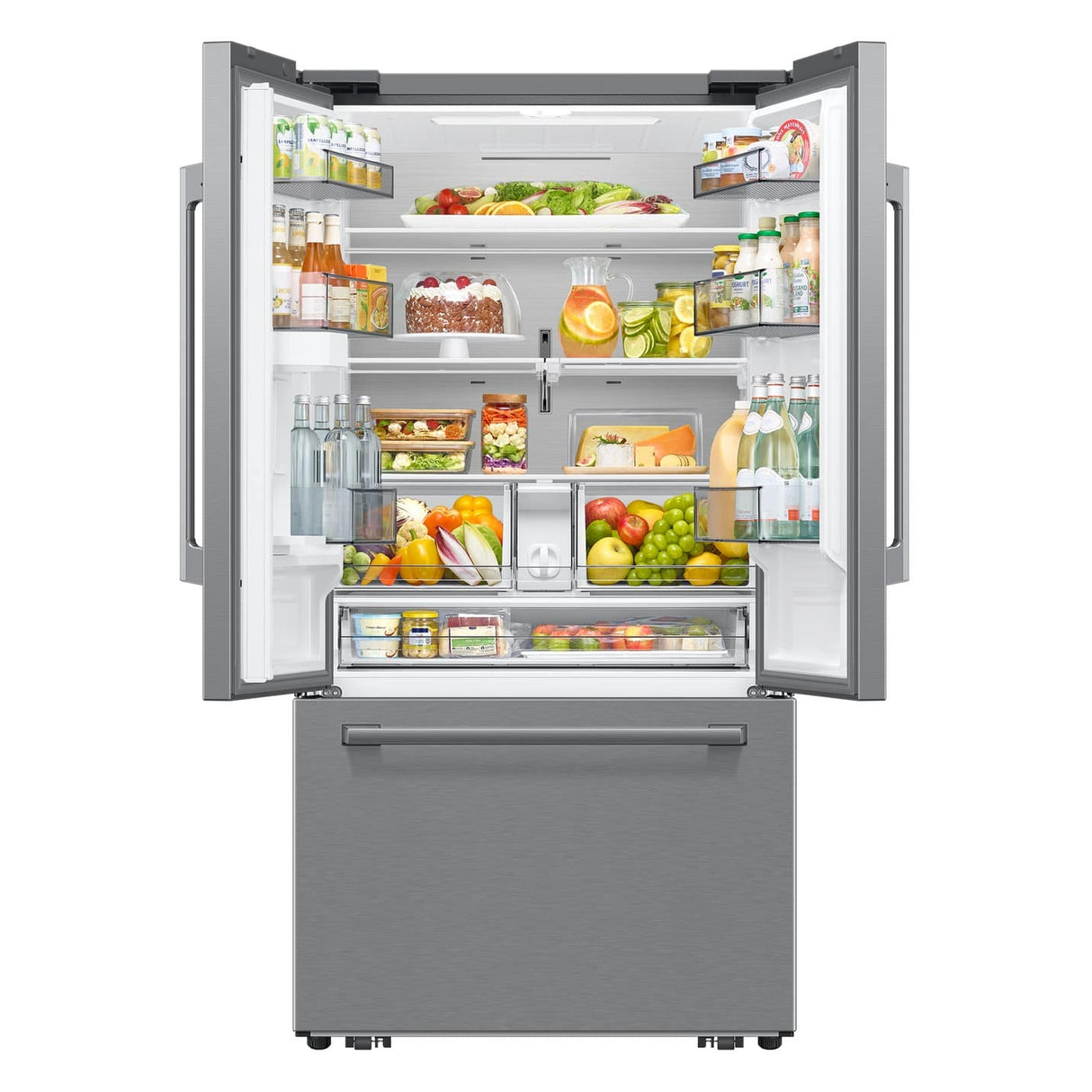 Réfrigérateur à portes françaises, profondeur comptoir 36 po, 25 pi³ Inox avec Distributeur d'eau interne - Série Bespoke