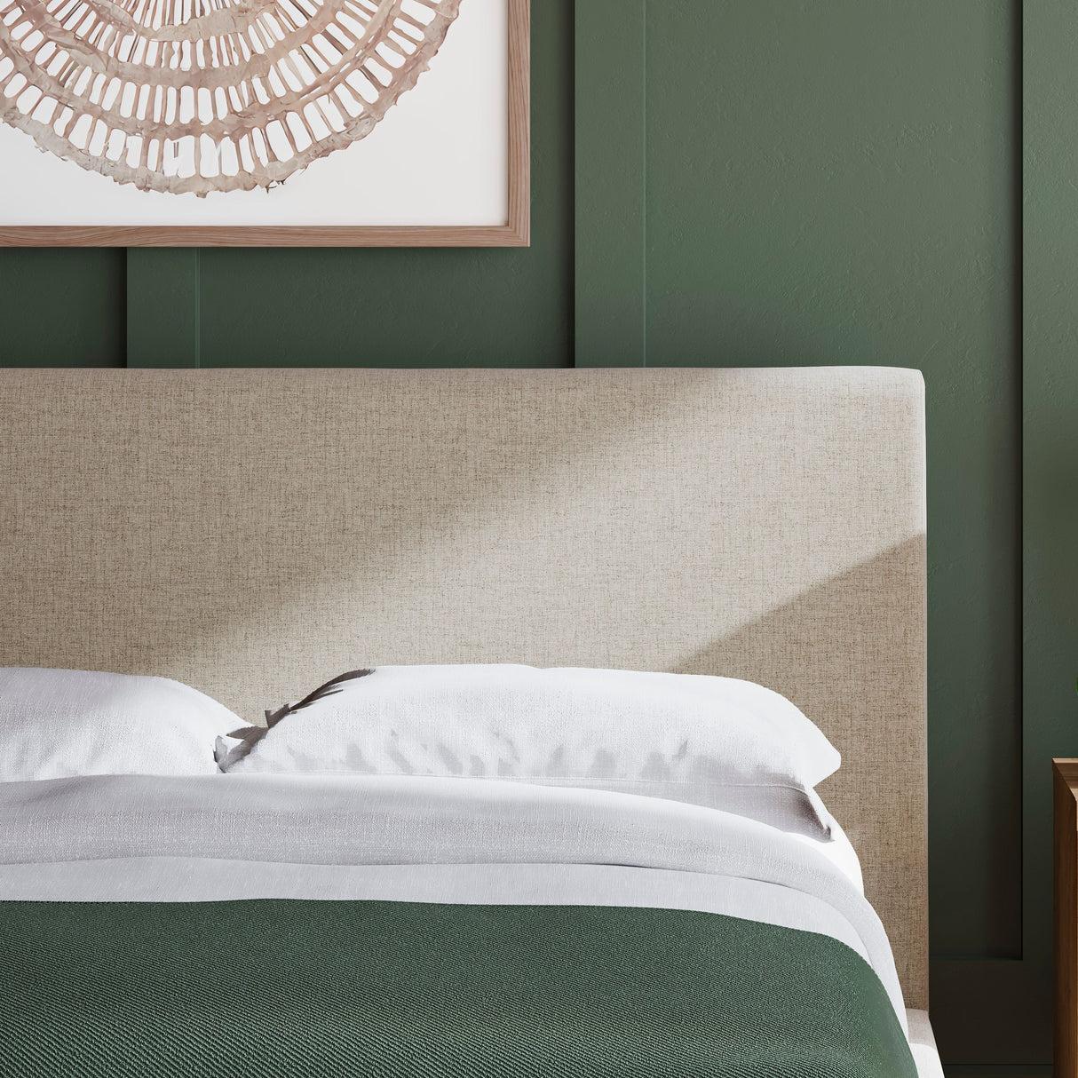 Lit  complet grand en tissu gris - Cielden