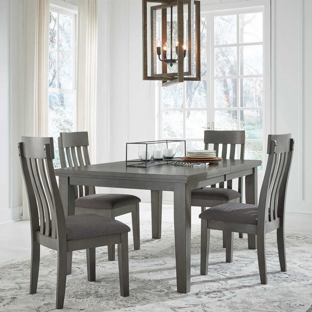 Ensemble de salle à manger avec 4 chaises rembourrées - Hallanden