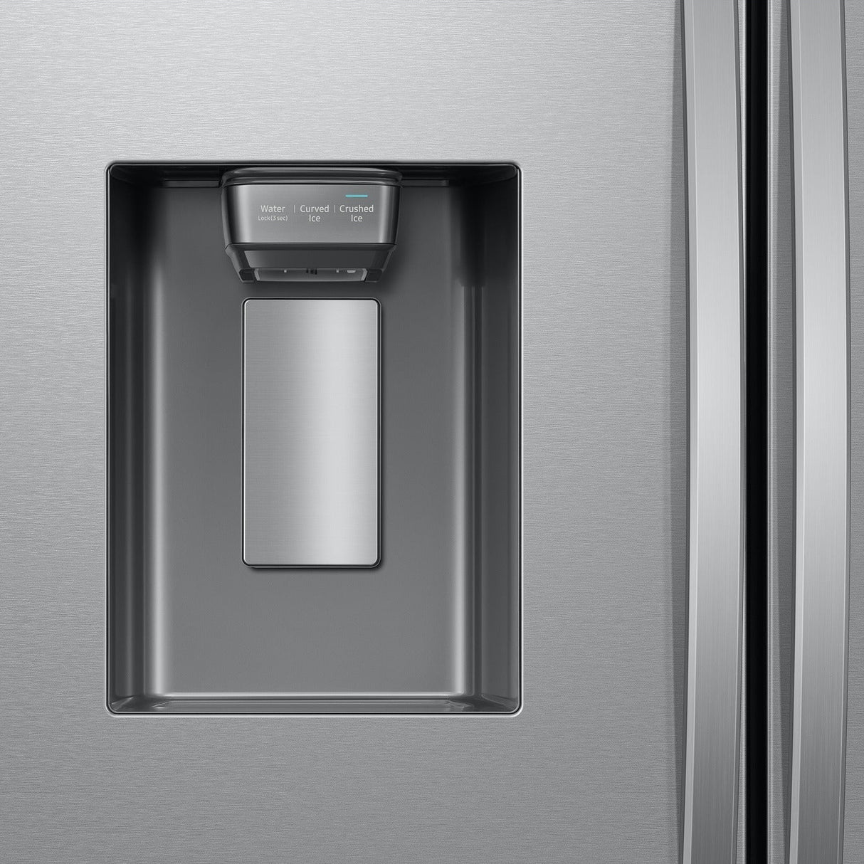 Réfrigérateur à portes françaises, profondeur comptoir 36 po, 27 pi³ Inox avec Distributeur d'eau/glaçons externe et Wi-Fi - Série Bespoke