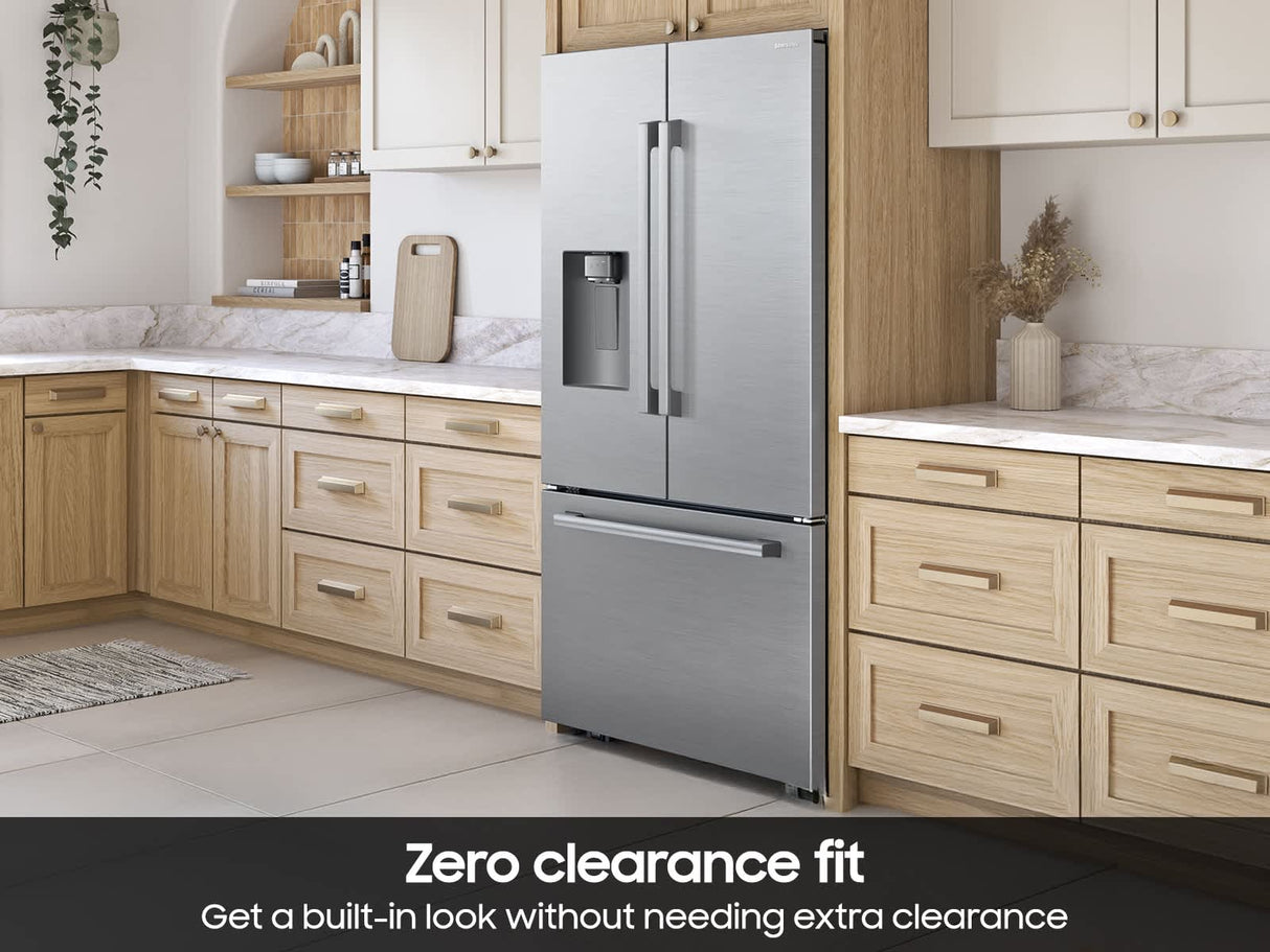 Réfrigérateur à porte française 36 po, 24 pi³ profondeur comptoir Inox