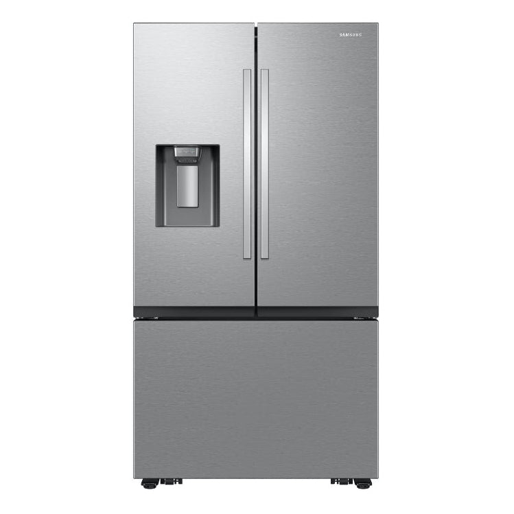 Réfrigérateur à portes françaises, profondeur comptoir 36 po, 27 pi³ Inox avec Distributeur d'eau/glaçons externe et Wi-Fi - Série Bespoke