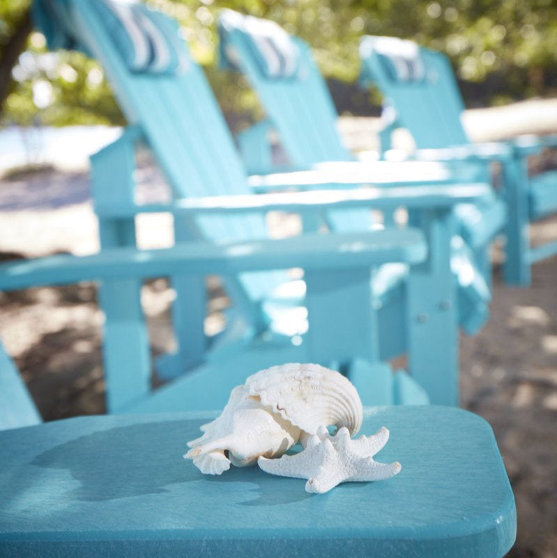 Chaise extérieure turquoise plastique recyclé - Adirondack classique