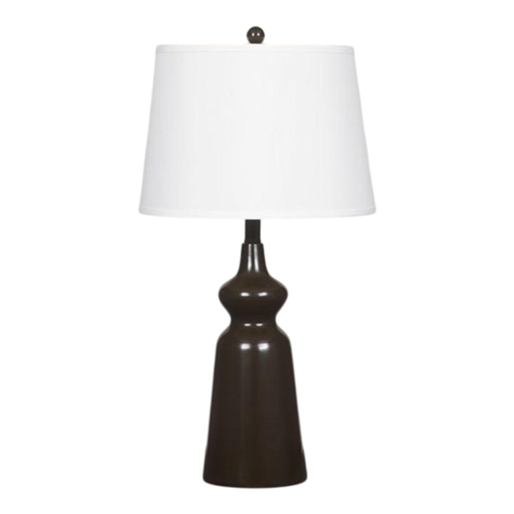Lampe de table en métal brun foncé 28 po. - Olicia