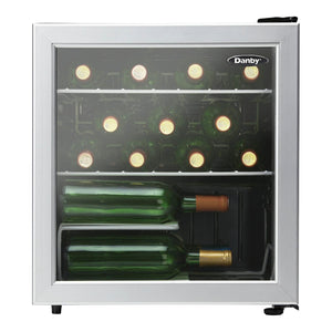 Refroidisseur à vin 18 po, 17 bouteilles Inox à 1 zone avec Température réglable