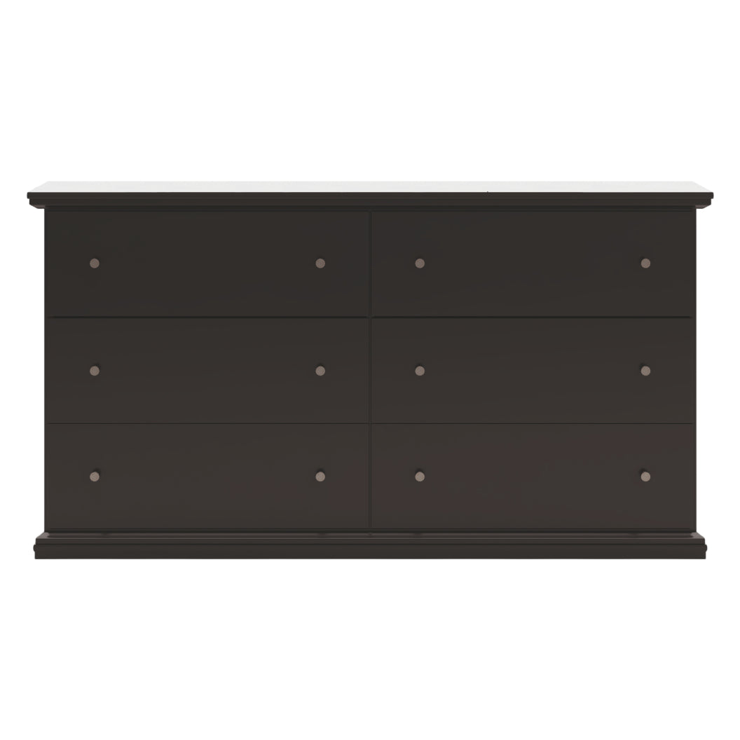 Bureau à 6 tiroirs en bois/MDF noir - Maribel