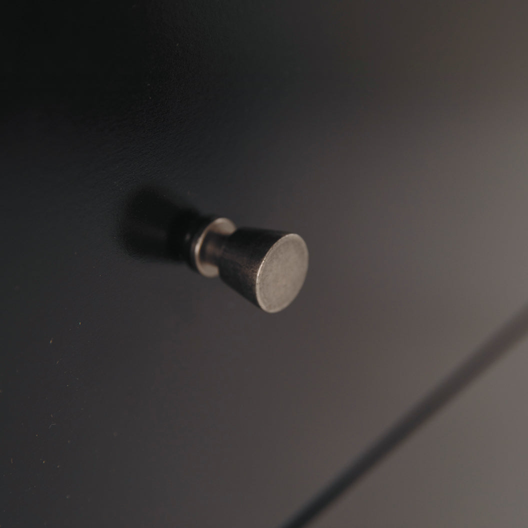 Bureau à 6 tiroirs en bois/MDF noir - Maribel