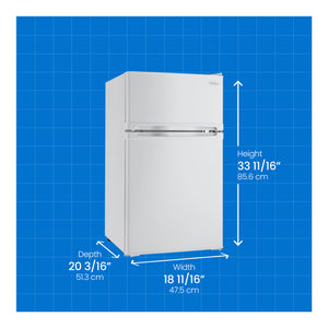 Réfrigérateur compact 2 portes 19 po 3,1 pi³ Blanc