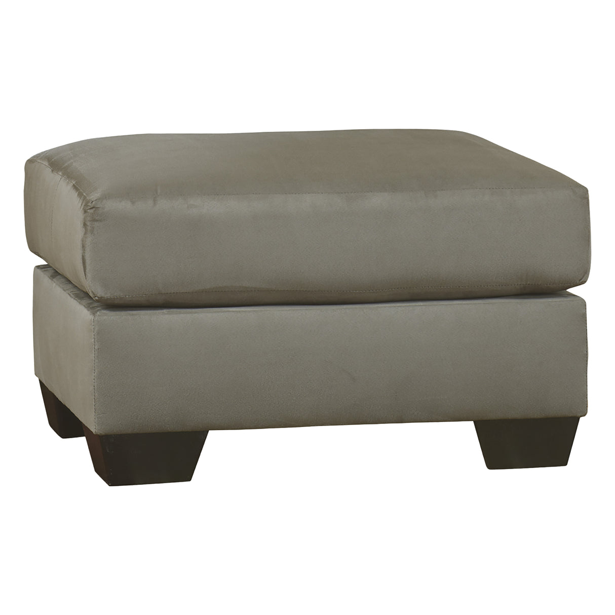 Ottoman Darcy en tissu gris pavé