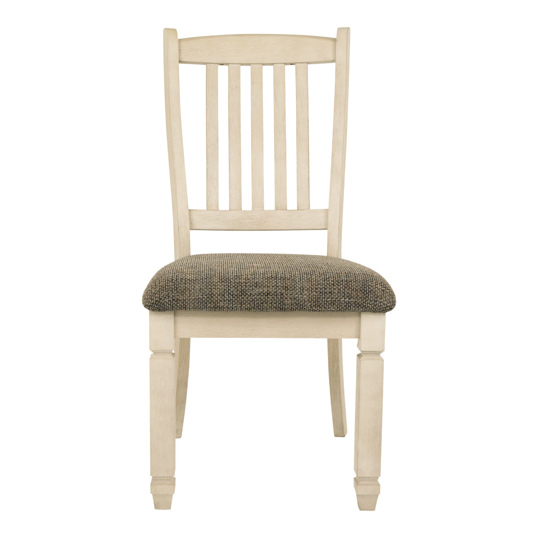 Ensemble de 2 chaises de salle à manger en bois blanc vieilli - Bolanburg