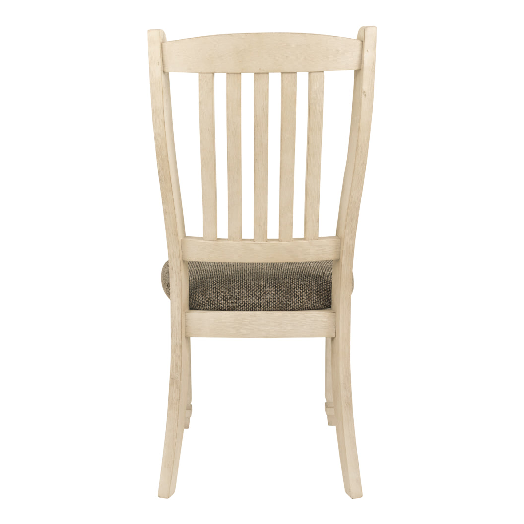 Ensemble de 2 chaises de salle à manger en bois blanc vieilli - Bolanburg