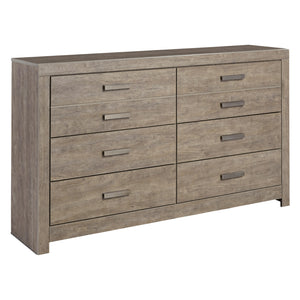 Bureau à 6 tiroirs en bois et placage gris - Culverbach