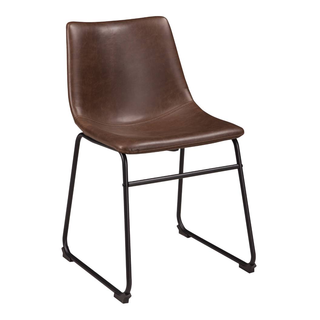 Ensemble de 2 chaises de salle à manger aspect cuir - Centiar