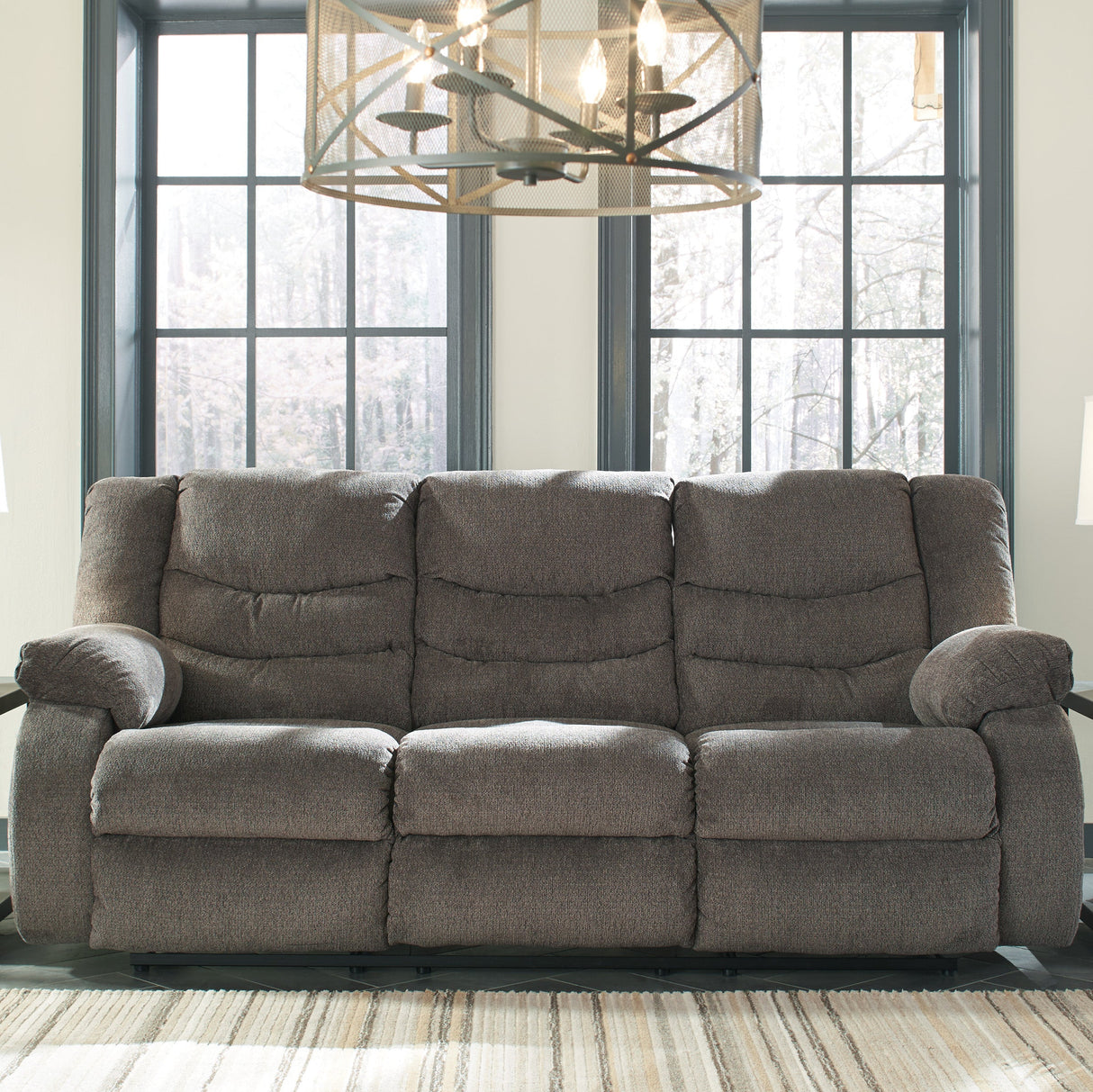 Sofa gris en tissu inclinable - Tulen